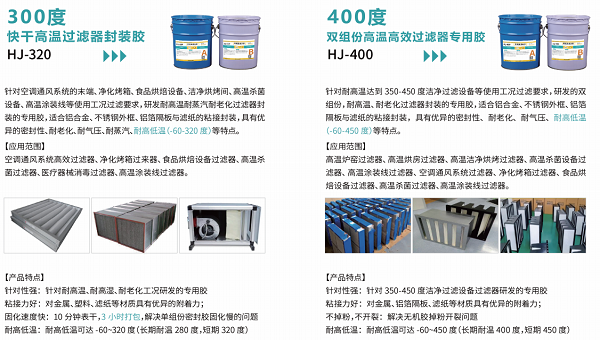 高温高效过滤器边框专用耐热胶水种类及特性